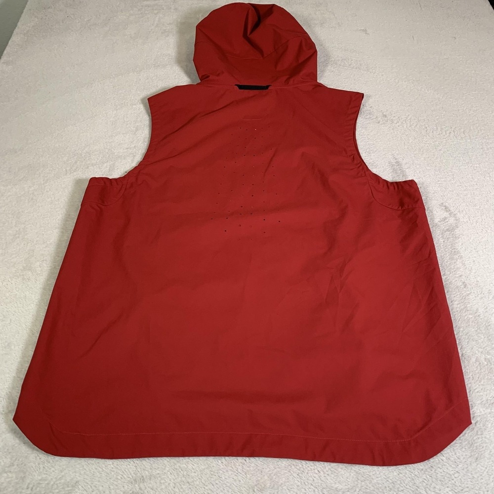 Nike Jacket Mens Large Red Sleeveless Hooded Pullover Windbreaker 908420-613 - Picture 9 of 11